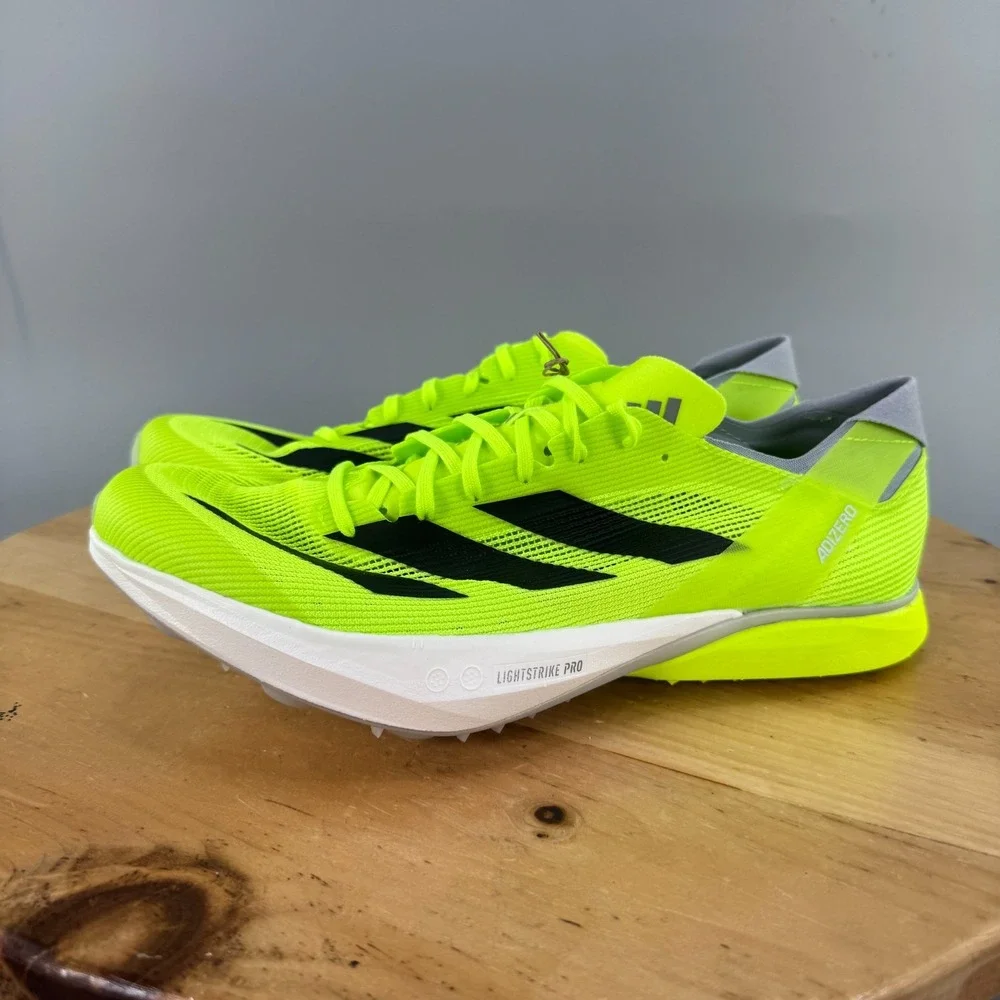 adidas Adizero Avanti Mens Size 11.5 Spikes Lucid Lemon Track Field Running NEW
